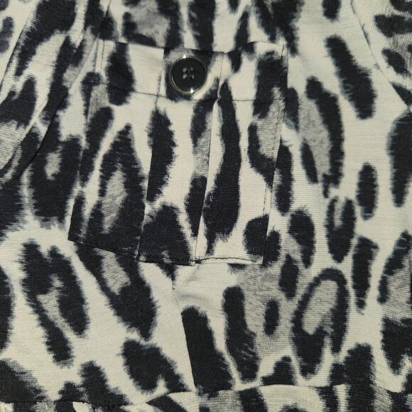 Y2K FASHION LEOPARD SHIRT WITH BELT Womens Small HeartSoul - Picture 6 of 8